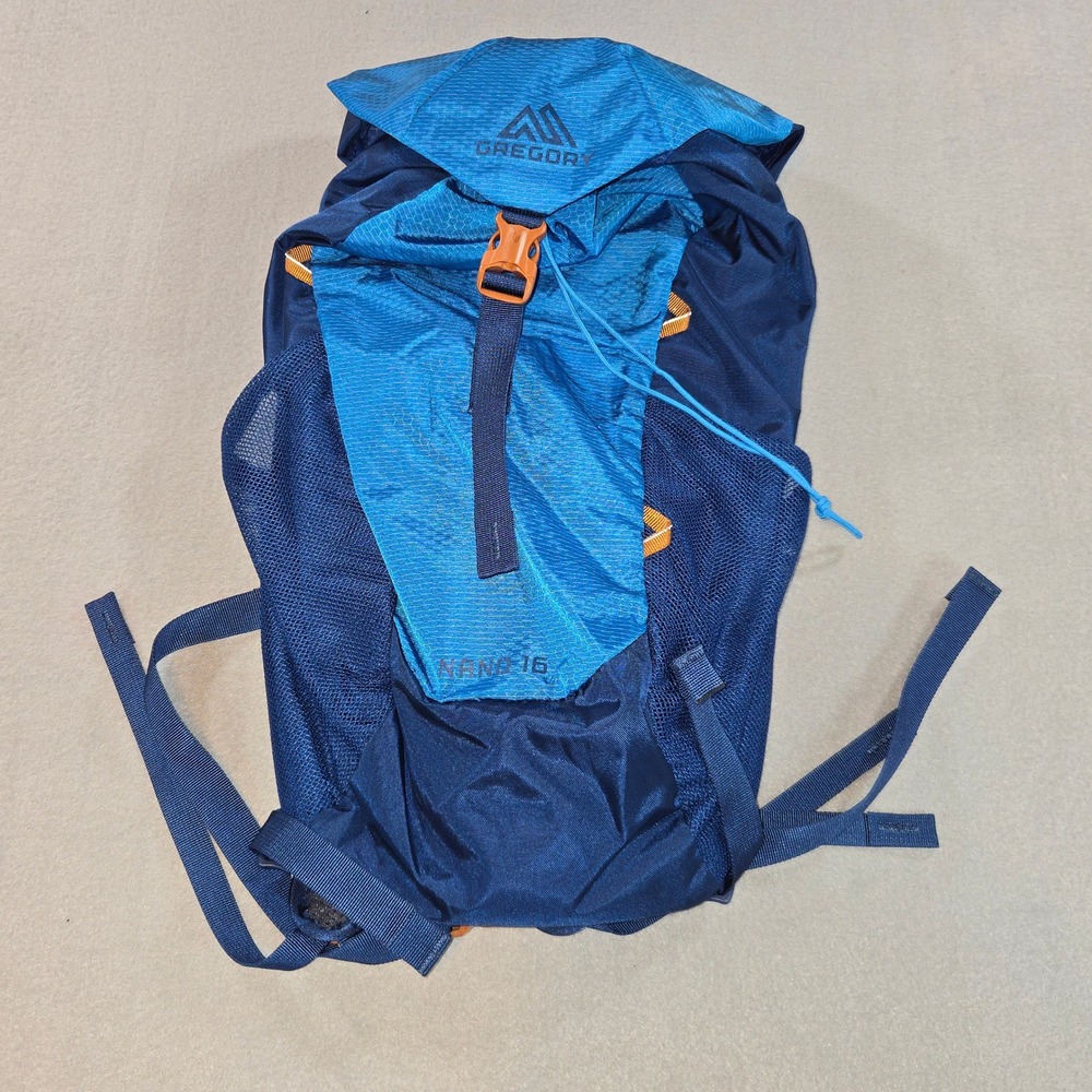 Gregory Nano 16 Backpack Unisex OS Blue Navy Hiking Daypack Lightweight Ripstop